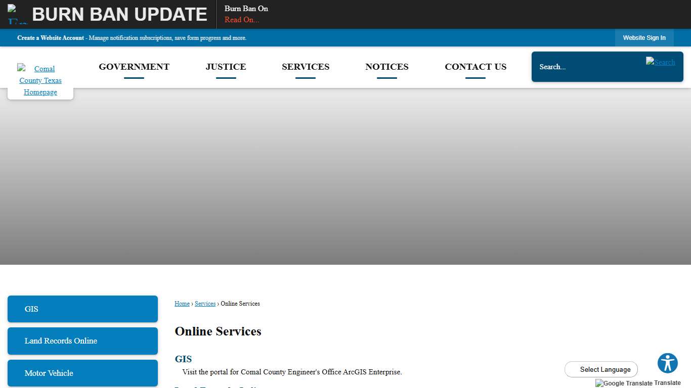 Online Services | Comal County, TX